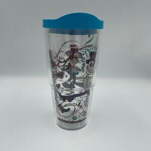 Tervis 24oz Tumbler Sugar Skull Day Of The Dead Lid Mexican Folk Art Muertos